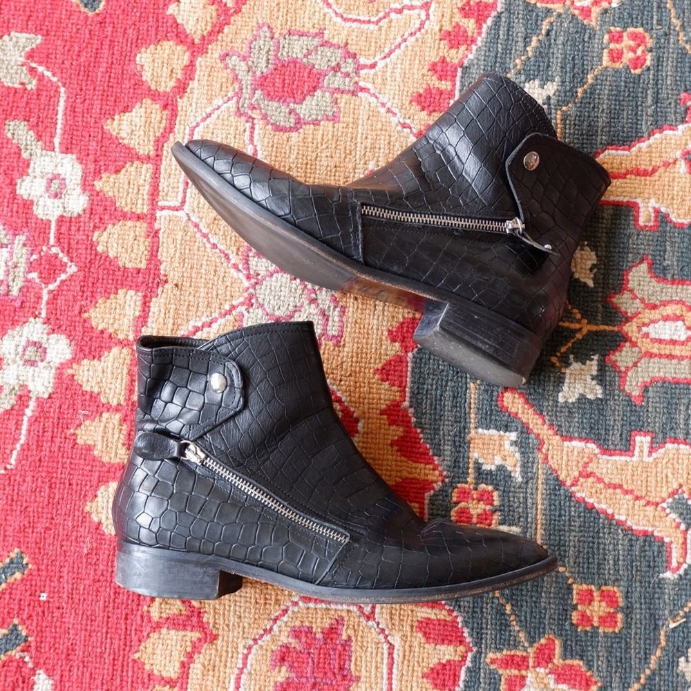 NAPOLEONI | Embossed Lizard Boots
